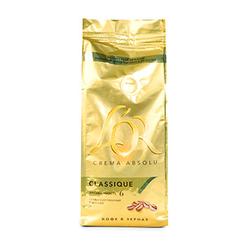 

Кофе в зернах L'OR Crema Absolu Classique ООО Якобс Рус 230г п/у Россия