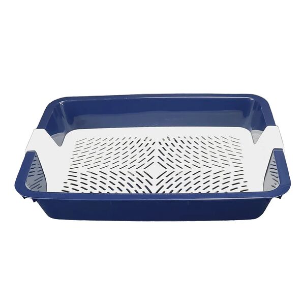 Туалет большой Dogman для кошек 41х31х7.5 см темно-синий