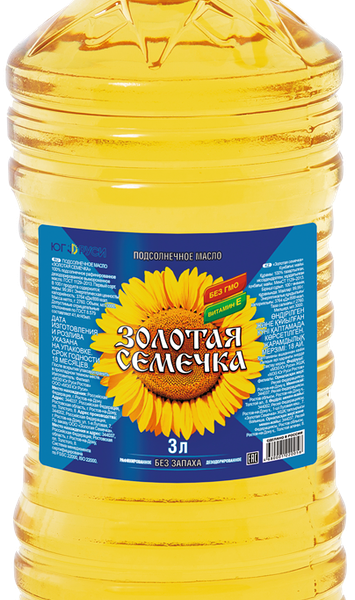 Масло подсолнечное Золотая семечка рафинированное дезодорированное