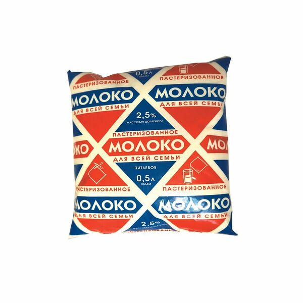 Молоко Для Всей Семьи питьевое пастеризованное 2.5%, 500мл