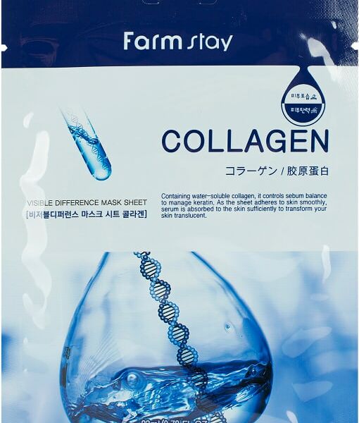 Маска для лица FarmStay тканевая с коллагеном 23мл
