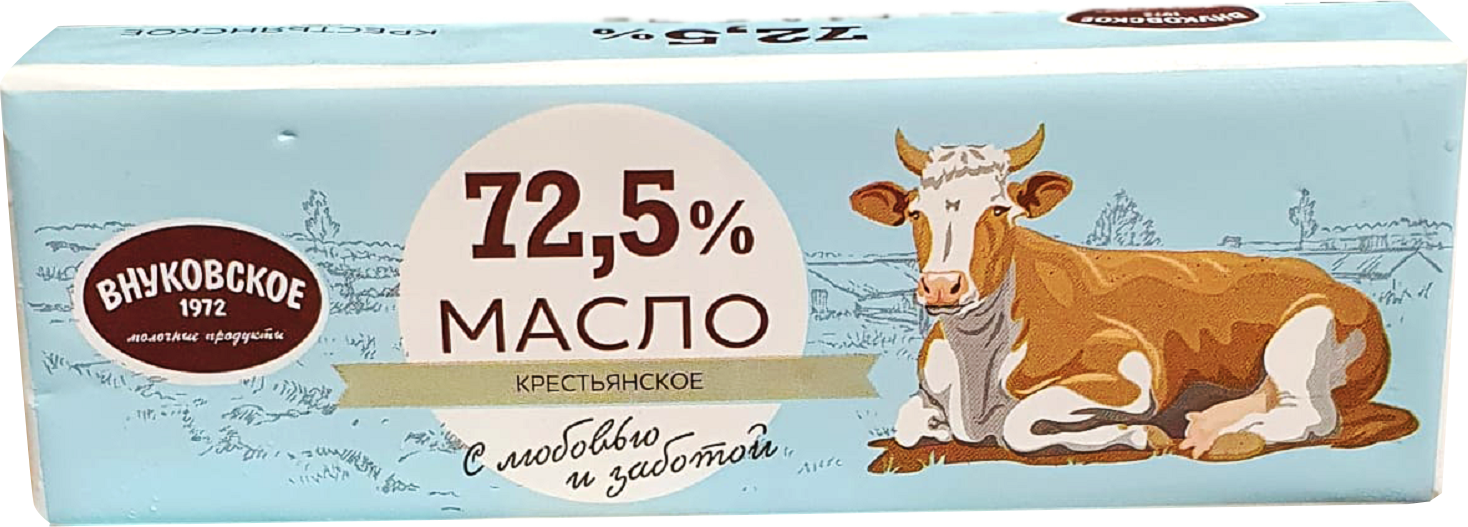 

Внуковское Масло сладк/слив несолён Крестьянское 72,5%