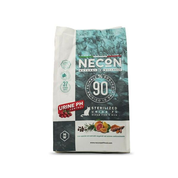 Корм для кошек NECON Natural Wellness для стерилиз. для профил. МКБ, океан. рыба с рисом сух. 1,5кг