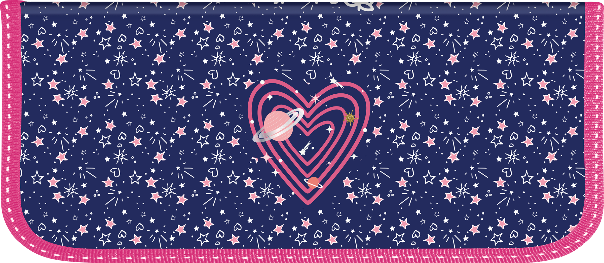 

Пенал SCHOOLFORMAT Hearts and stars, 19х6,5см