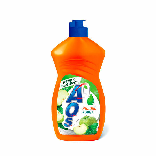 Средство для мытья посуды Aos Яблоко + Мята 450 мл