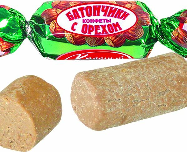 Конфеты Красный Октябрь Батончики с орехом