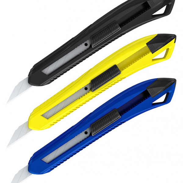 Нож канцелярский Berlingo Razzor 100 push-lock, 9 мм