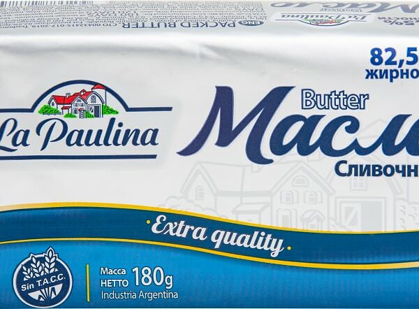 Масло La Paulina сливочное 82.5% 180г