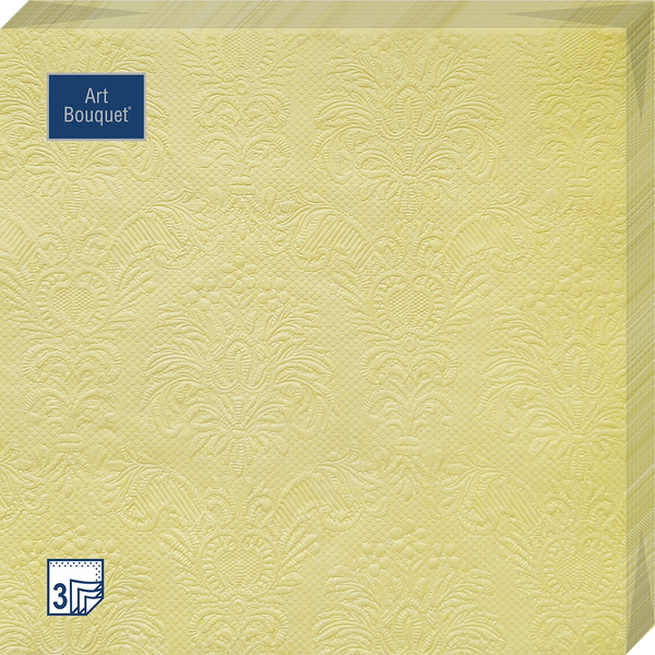 Салфетки Bouquet 33х33, 3 слоя, ванильный барокко, 16 шт