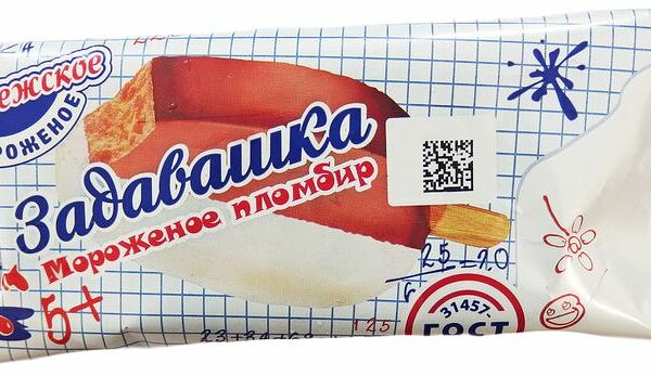 Мороженое Воронежское Задавашка пломбир двухслойный ванильный и шоколадный 14% 60г