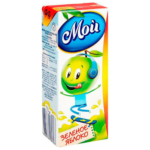 Сок мой 0.2 л зеленое яблоко осветленный тетра-пак