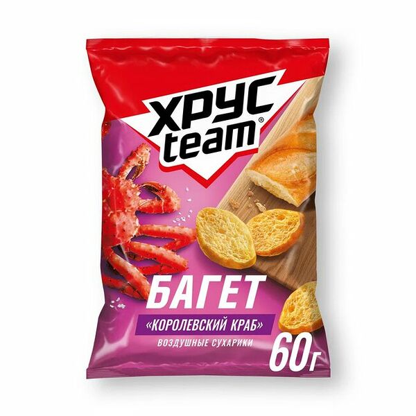 Сухарики Багет ХрусTeam Королевский краб