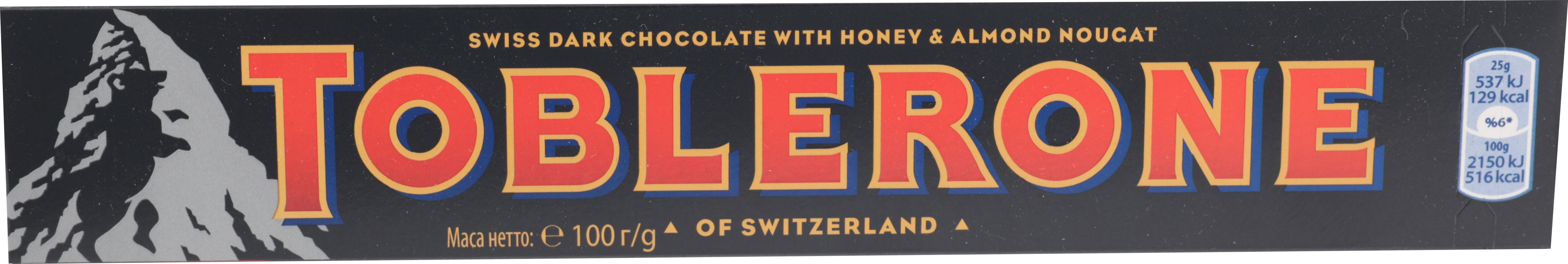

Шоколад Toblerone Темный с медово-миндальной нугой