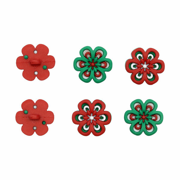 8983, Пуговицы-фигурки. Рождественские цветы Dress It