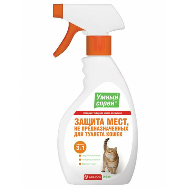 Спрей Умный спрей защита мест не предназначенных для туалета для кошек