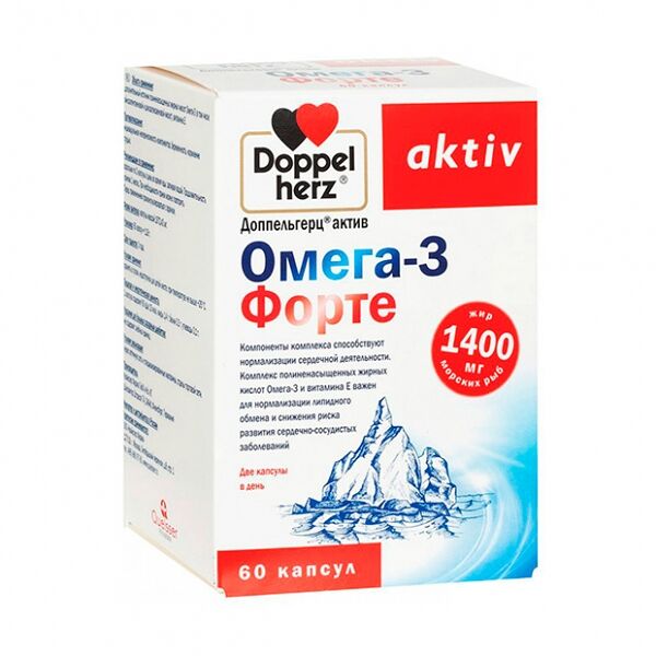 Doppelherz aktiv Омега-3 Форте капсулы 60 шт.