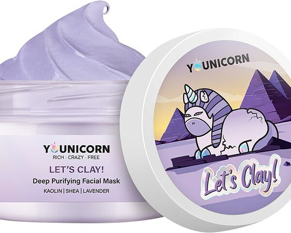 Маска для лица Younicorn Lets Play глиняная глубоко очищающая 100мл