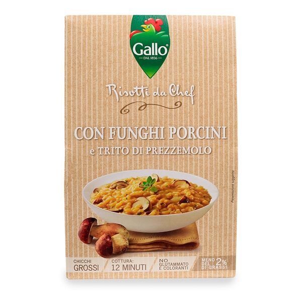 Ризотто с белыми грибами Gallo 175 г, Италия
