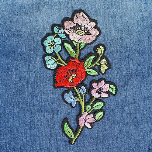 3783599 Термоаппликация цветы 16*8см