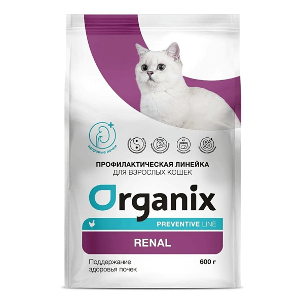 Сухой корм Organix Renal Поддержание здоровья почек для кошек