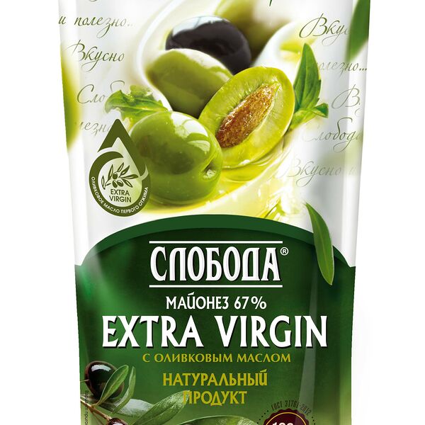 Майонез Слобода Extra Virgin с оливковым маслом 67%, 400 мл