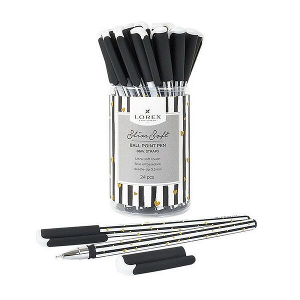 Ручка маслян Lorex B&W.STRAPS Slim Soft синий шт LOREX