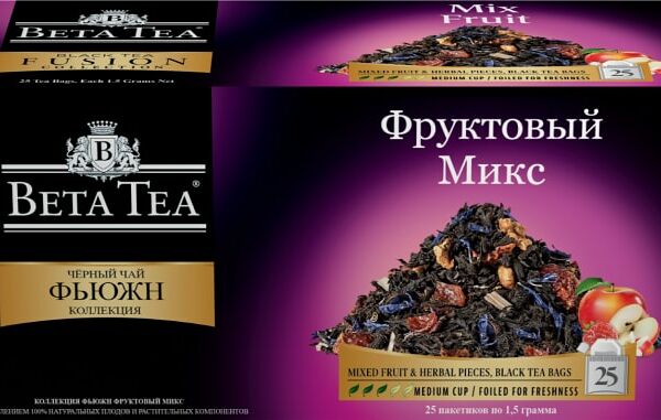 Чай черный Beta Tea Фруктовый микс 25*1.5г