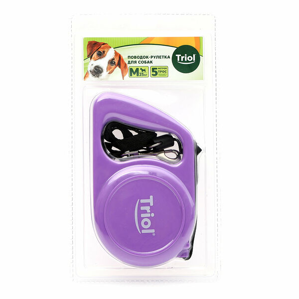 Поводок-рулетка для собак Triol, 5 м, в ассортименте