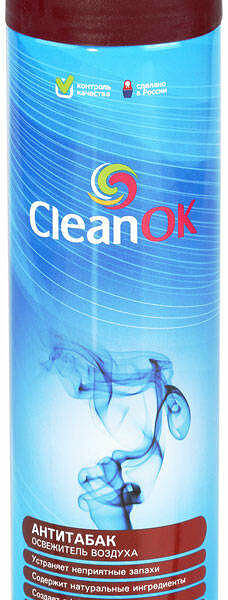 Освежитель воздуха Антитабак ТМ CleanOK (КлинОК), 300 мл