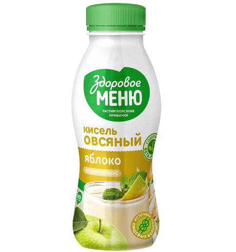 Кисель овсяный Здоровое Меню с яблоком 