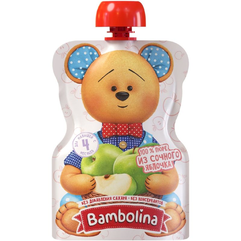 

Пюре фруктовое BAMBOLINA Яблоко, с 4 месяцев