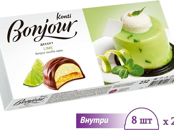 Десерт Konti Bonjour souffle Лайм 232г