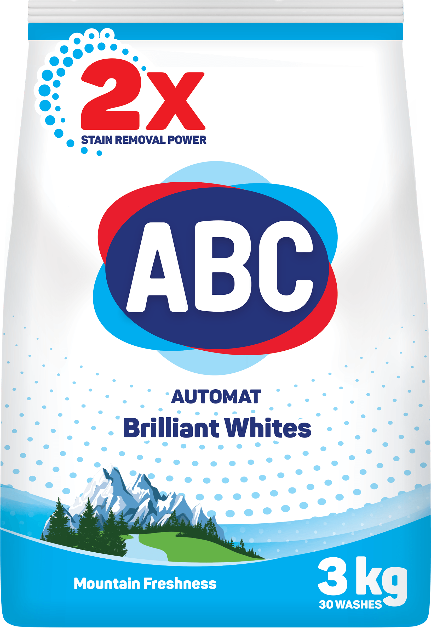 

Стиральный порошок ABC Brilliant Whites Горная свежесть 3 кг