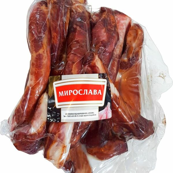 Ребрышки Мирослава свиные сырокопченые 300г