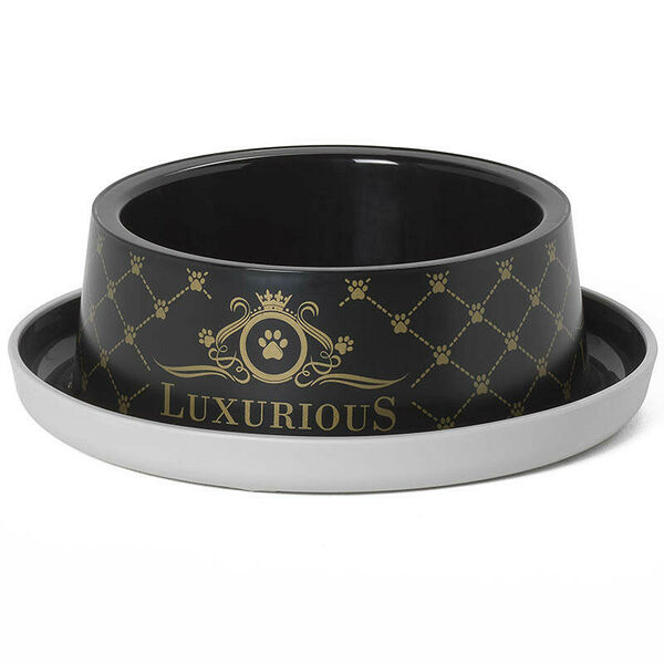 Миска пластиковая нескользящая Moderna Luxurious 350 мл., черный