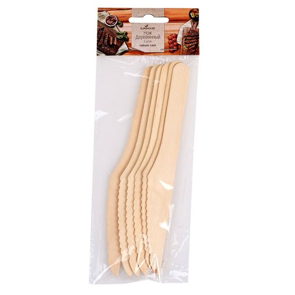 Набор ножей EuroHouse, 6 шт, дерево