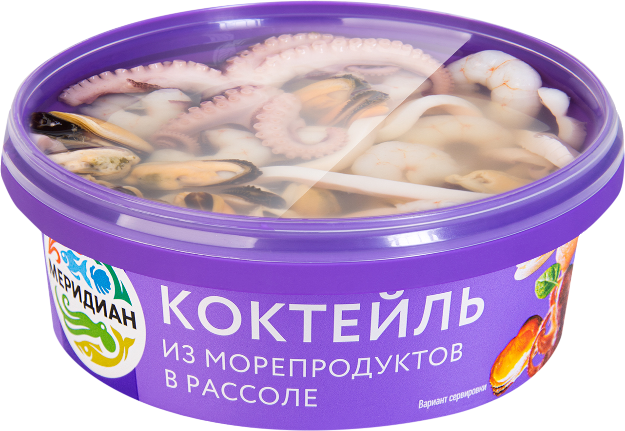 

Коктейль из морепродуктов Меридиан в рассоле 270 г