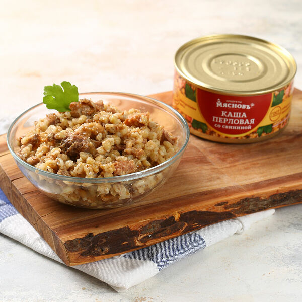 Каша перловая со свининой МясновЪ