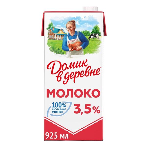 Молоко ультрапастеризованное Домик в деревне 3,5%
