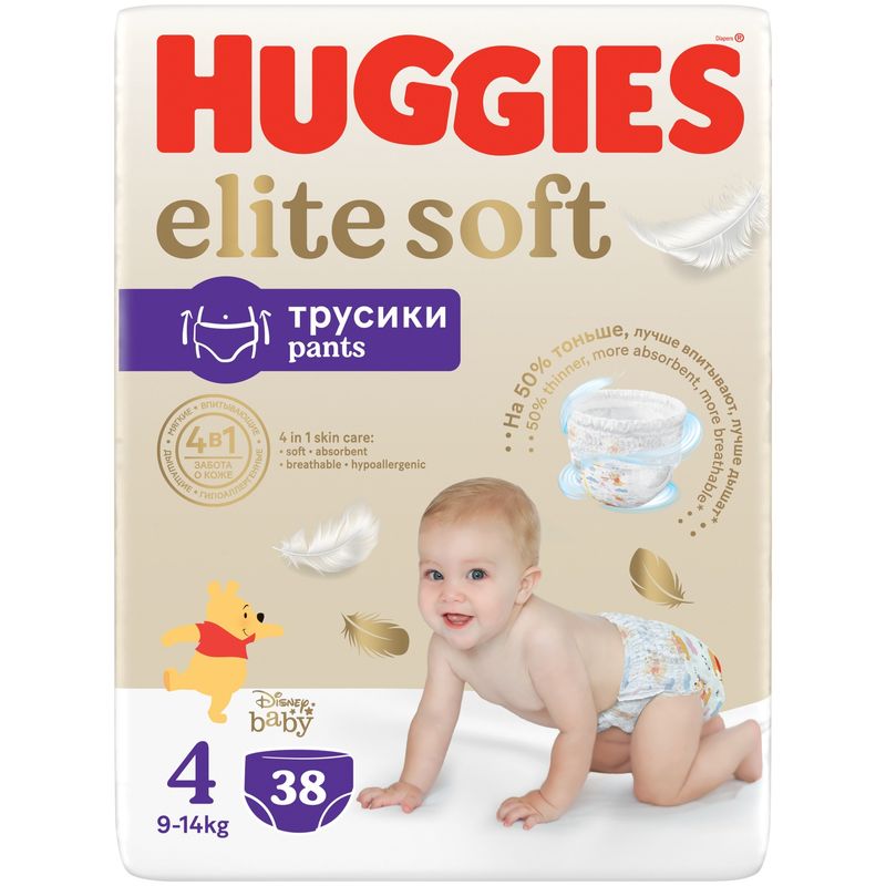

Подгузники-трусики Huggies Elite Soft размер 4 9-14 кг 38 шт