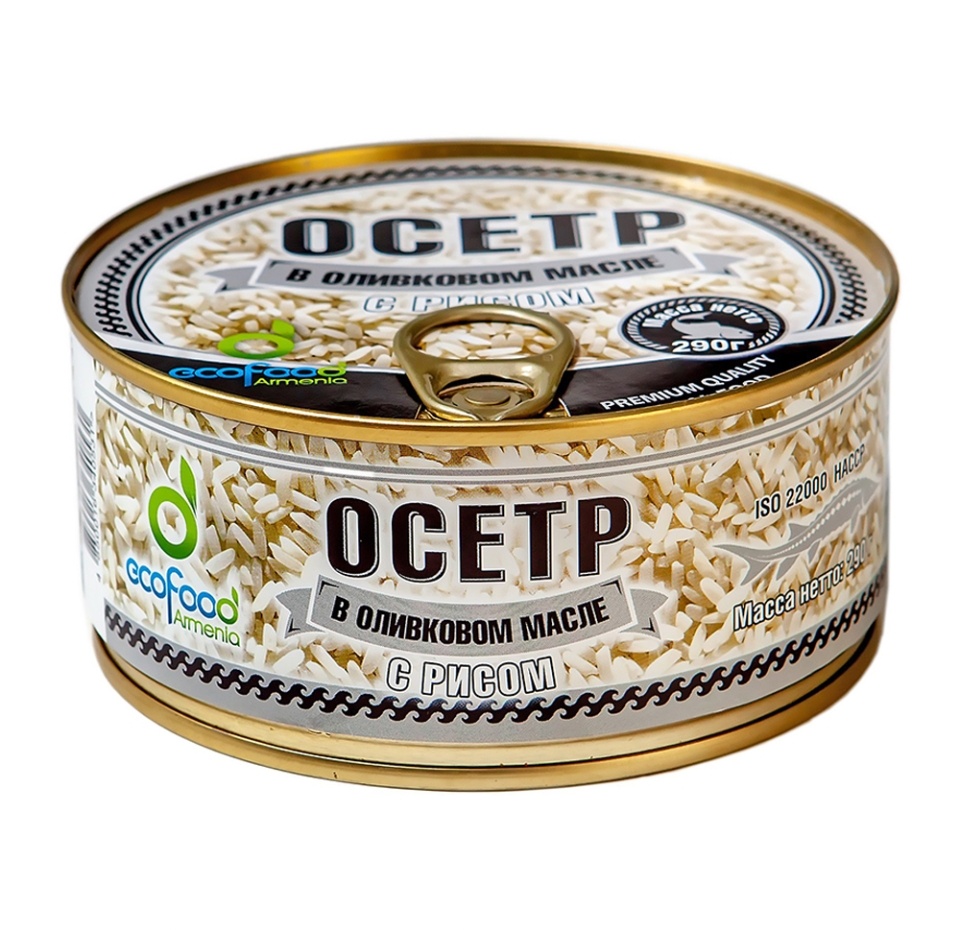 

Осетр EcoFood Armenia с рисом в оливковом масле