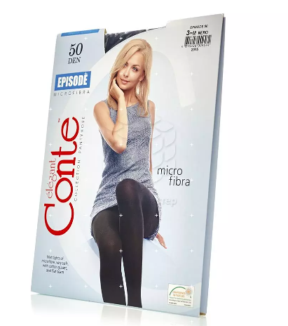 Колготки женские Conte Elegant Episode 50 den nero размер 3