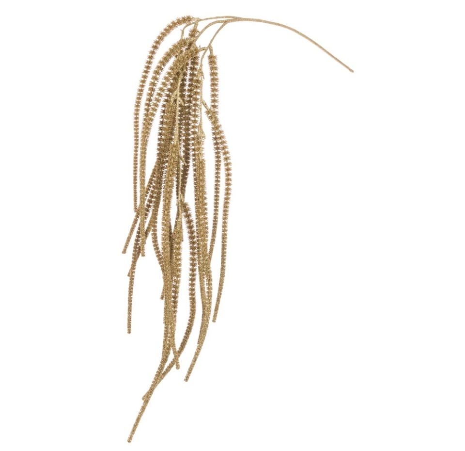 

Декор для елки Floralsilk Ветка сосновая блестящая, цвет золотой 109см, Великобритания