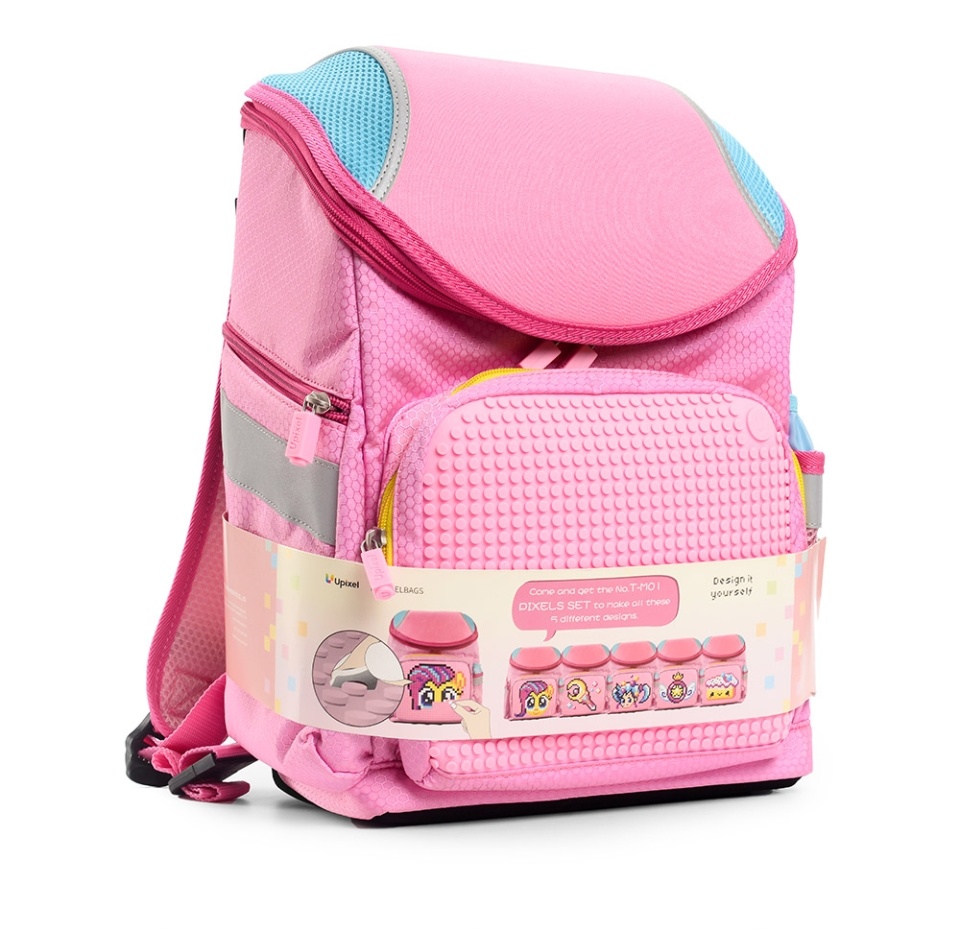 

Рюкзак пиксельный школьный UPixel Super Class School Bag розовый