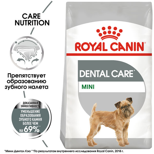 Royal Canin Mini Dental Care корм для собак мелких пород с повышенной чувствительностью зубов Курица