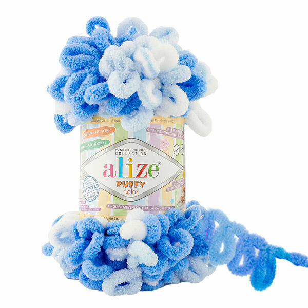 Пряжа Alize 'Puffy Fine Color' 100г. 14,5м. (100% микрополиэстер)(6371 секционный)
