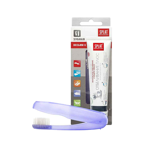 Дорожный набор Зубная паста 40 г +Зубная щетка Splat Отбеливание Плюс 1 шт