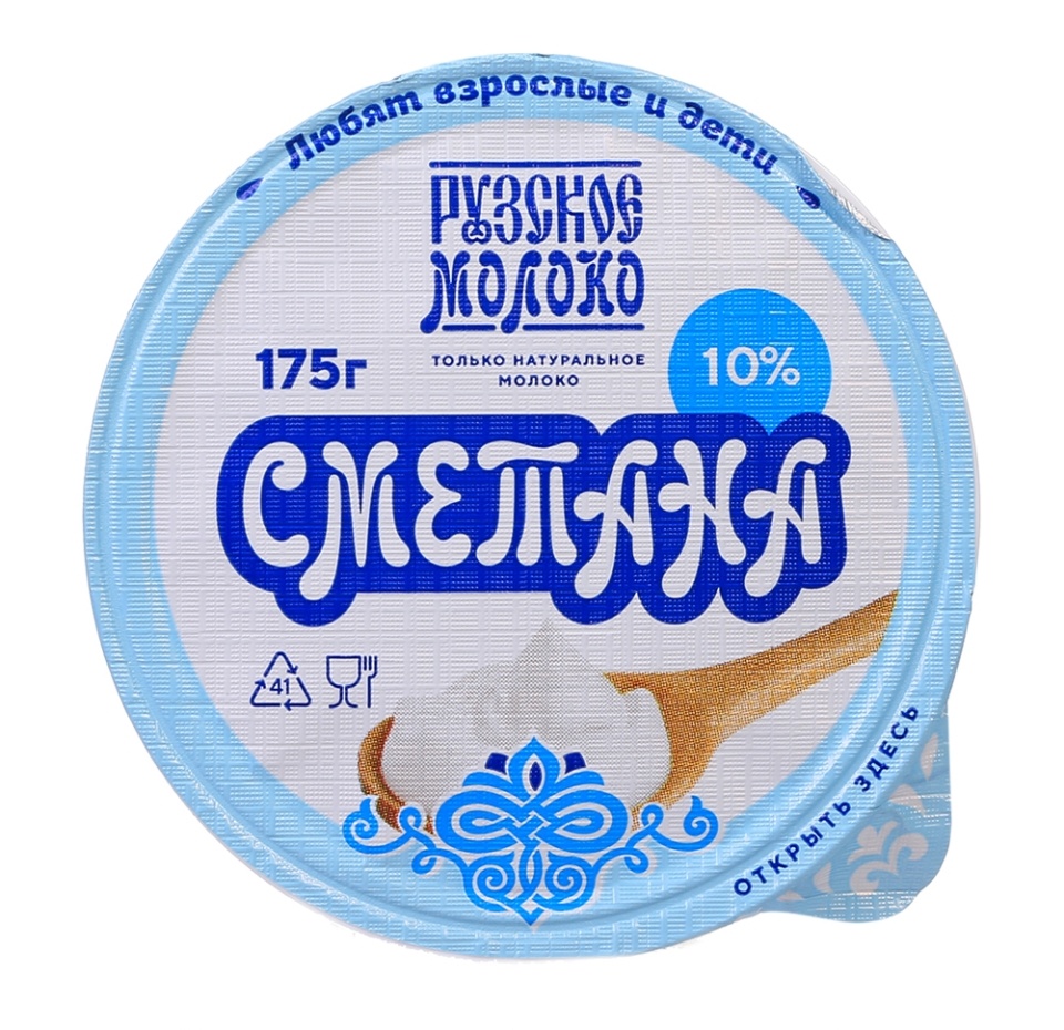 

Сметана Рузское молоко 10% 175 г