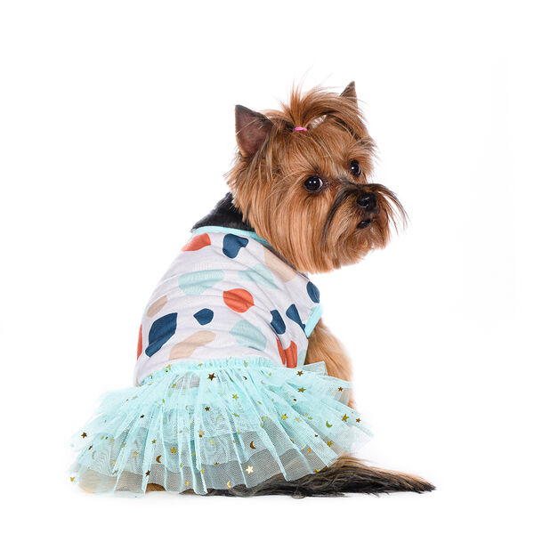Платье для собак 40см XL голубой (девочка)