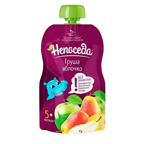 Пюре из груш и яблок для д/п  вес 90г НЕПОСЕДА